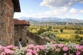 View form the inside of the Medieval village of Ricetto di Candelo in Piedmont, used as a refuge in times of attack during the Mid Royalty Free Stock Photo