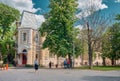 View of the former house of the Vysotsky Tea Producers, built in 1900 in the eclectic style, landmark: Moscow, Russia - 26 May,