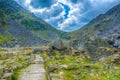 View of a former stone quarry in Glendalough, Ireland Royalty Free Stock Photo