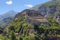 View of Fort Bard, Aosta Valley, Italy
