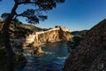 View of Fort Bokar, the city`s ancient walls and the west harbor. Dubrovnik, Croatia Royalty Free Stock Photo