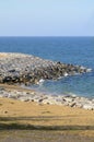 View fort breakwater near a beach