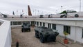 View of the Fort of Great Success, exhibits in the museum. Military equipment in the museum. Bom Sucesso Fortress Lisbao. Forte do