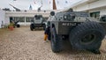 View of the Fort of Great Success, exhibits in the museum. Military equipment in the museum. Bom Sucesso Fortress Lisbao. Forte do