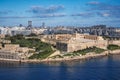View of Fort Manoel and Sliema from Valletta Royalty Free Stock Photo