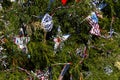 Patriotic christmas tree in fort Myers, Florida, usa Royalty Free Stock Photo