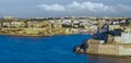 View of Fort Saint Angelo in Birgu, Malta from Valletta Royalty Free Stock Photo