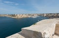 View from Fort Saint Angelo to Kalkara and Birgu Royalty Free Stock Photo