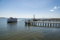 A view of Fort Sunter Ferry Dock with tourists in Charleston, South Carolina, USA Royalty Free Stock Photo