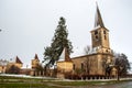 The fortified evangelical church from Nocrich Sibiu County  Romania Royalty Free Stock Photo