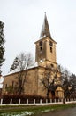 The fortified evangelical church from Nocrich Sibiu County  Romania Royalty Free Stock Photo