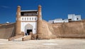 View of fortres Ark - Ark entrance - City of Bukhara Royalty Free Stock Photo