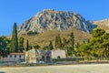 View of fortress Acrocorinth, Greece