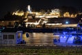 View of the Belgrade castle at night. Royalty Free Stock Photo