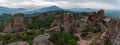 View on the fortress Kaleto and the Belogradchik rocks from the top,.Belogradchik , Bulgaria.