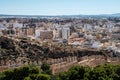 View from the fortress of Moorish houses and buildings along the port of Almeria, Spain Royalty Free Stock Photo