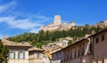 View of The Fortress Rocca Maggiore - Assisi  Umbria Region  Italy Royalty Free Stock Photo