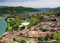 View From The Fortress Of Sisteron To The Green Shimmering River Durance And The Old Town Of Sisteron France