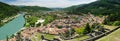 View From The Fortress Of Sisteron To The Green Shimmering River Durance And The Old Town Of Sisteron France