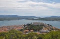 View of the fortress of St. Michael in Sibenik