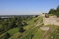 View of the fortress wall of Kalemegdan Fortress, Belgrade. Serbia Royalty Free Stock Photo