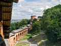 View of the fortress wall Nizhny Novgorod Kremlin-a fortress in the historical center of Nizhny Novgorod and its oldest part