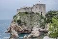 View of Fortresses Lovrijenac from Dubrovnik city walls, Dubrovnik, Croatia Royalty Free Stock Photo