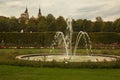 View of the fountain in the garden `Blossoming Baroque` in Ludwigsburg, Germany.