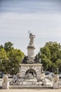 View at the fountain in garden of Royal Palace of Aranjuez, The Royalty Free Stock Photo