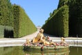 Fountain in the gardens of the Palace of Versailles Royalty Free Stock Photo