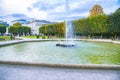 View of Fountain in Mirabell Garden in Salzburg, Austria Royalty Free Stock Photo