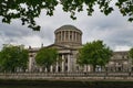 View of the Four Courts along th river Liffey in downtown Dublin Ireland Royalty Free Stock Photo