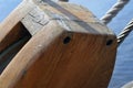 Fragment of equipment of sailboat Royalty Free Stock Photo