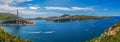 View of the Franjo Tudman Bridge and blue lagoon, Dubrovnik, Croatia Royalty Free Stock Photo