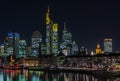 View of Frankfurt am Main at night, Germany Royalty Free Stock Photo