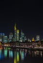 View of Frankfurt am Main at night, Germany Royalty Free Stock Photo