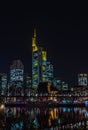 View of Frankfurt am Main at night, Germany Royalty Free Stock Photo