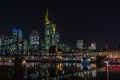 View of Frankfurt am Main at night, Germany Royalty Free Stock Photo