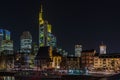 View of Frankfurt am Main at night, Germany Royalty Free Stock Photo