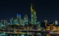 View of Frankfurt am Main at night, Germany Royalty Free Stock Photo