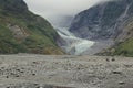 View of Franz Josef Glacier in Westland Tai Poutini National Park on the West Coast of South Island, New Zealand Royalty Free Stock Photo