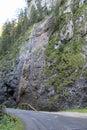 Franzei waterfall in the Serrai di sottoguda Canyon, Veneto, Italy. Royalty Free Stock Photo