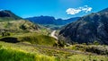 View of the Fraser River as it flows to the town of Lillooet Royalty Free Stock Photo