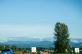 View of Fraser Valley and mountains from Abbotsford, BC, Canada Royalty Free Stock Photo