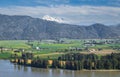 View of the Fraser Valley near Abbotsford BC. Summer in the Fraser Valley