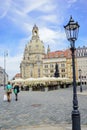 View of Frauenkirche from Neumarkt in Dresden Royalty Free Stock Photo