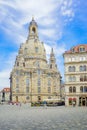 View of Frauenkirche from Neumarkt in Dresden Royalty Free Stock Photo