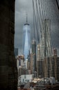 Brooklyn Bridge and the Freedom Tower Royalty Free Stock Photo