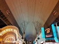 view on Freemont Street in the city of Las Vegas at night Royalty Free Stock Photo