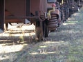 View of freight wagons Royalty Free Stock Photo